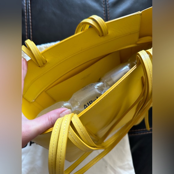 Mansur Gavriel Mini Fringe Tote Bag in Calf Leather Yellow - Picture 11 of 13